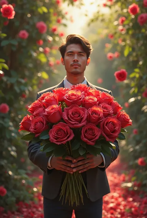 "Yes... I will bring. The whole 24 roses."