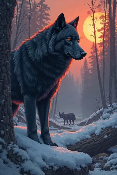 Deep in the shadowy forests of the North lived a lone wolf named Kael. His fur was dark as midnight, and his eyes burned with th...