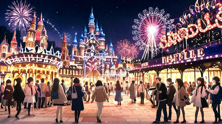 theme park sample layout design for s
、 happy people 々、Disneyland atmosphere、Beautiful woman、Lots of People々