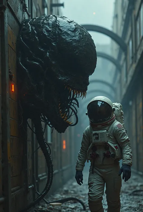 A black, sticky symbiote crawls on an astronaut's old helmet. He breaks the glasses of a secret lab and gets lost in the streets...