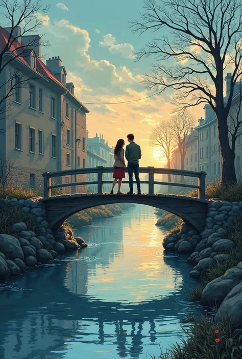 I need to create an illustration for the book before a specific breakout, Here he is:
One evening, when the sun golden the roofs...