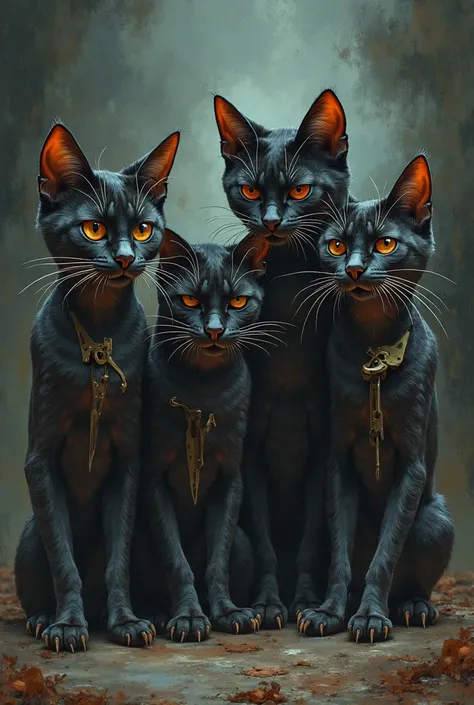 Los Beatles Cats estilo Stephen King