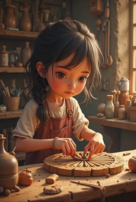 Girl makes a wheel