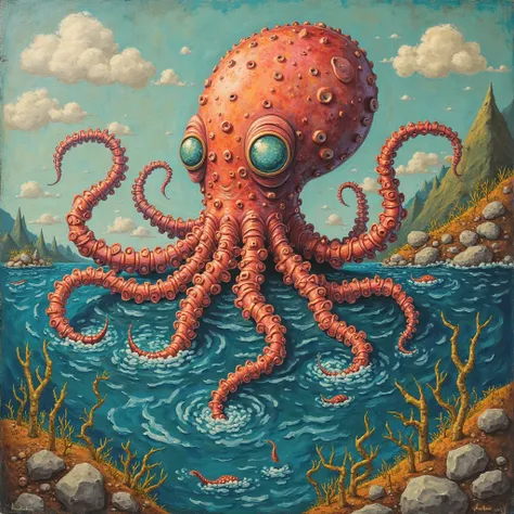 Realism : Naif Art : absurd Kraken
