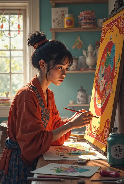 Atsushi is talking to Akina: . I think Akimi has been living painting since she was a young age. I watched her paint one of our ...