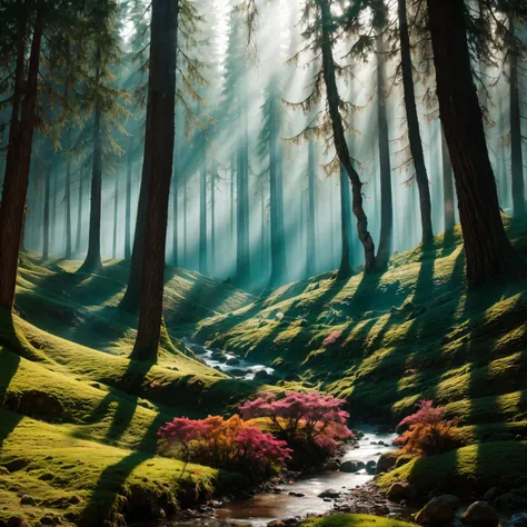 The giant Daedarabocchi,Forest of Spirits,4K,HDR,high quality photo,real,PROFESSIONAL,rich in detail,Extremely colorful,Deep Sha...