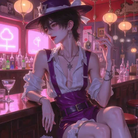 (anime style, art, masterpiece:1.3), (((((1boy:1.8))))), (mature:2.5) (korean androgynous beautiful cute gay:2.5) (male:1.8), (...