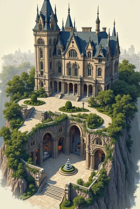 I need the plans of the Wayne mansion in DC, with all the floors plus the batcave below. including the garage and the gardin