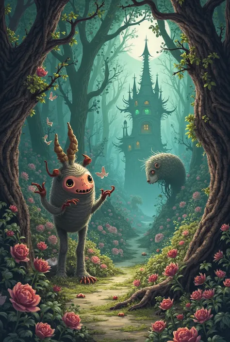It is giving too much horror vibes suggest me little cartoon variation that is horror and fairy with extra fetailing background
