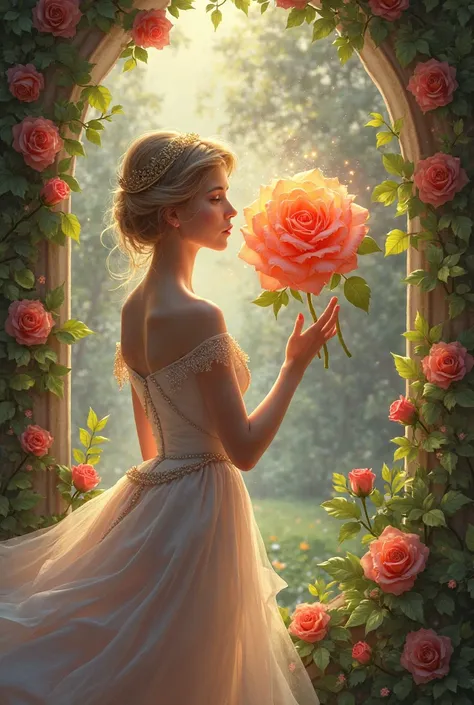The royal garden remains silent, except for Elara's whispers to the magical rose.