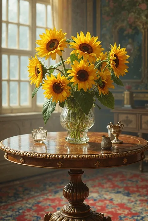 no it's not like that. Add sunflowers on the famous table