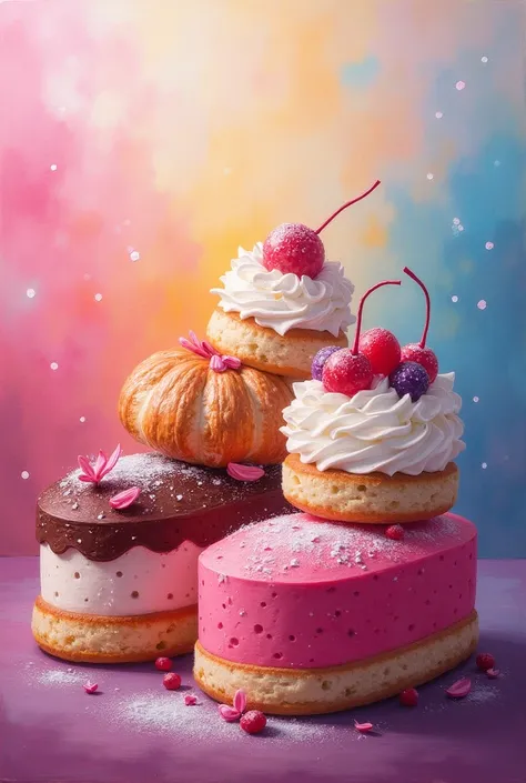 Dessert color painting like this