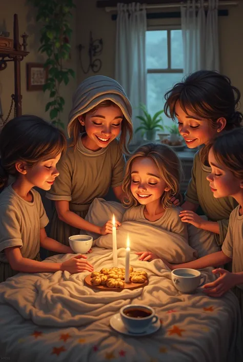 When she fell ill, the whole village rallied—bringing treats, singing songs. 
