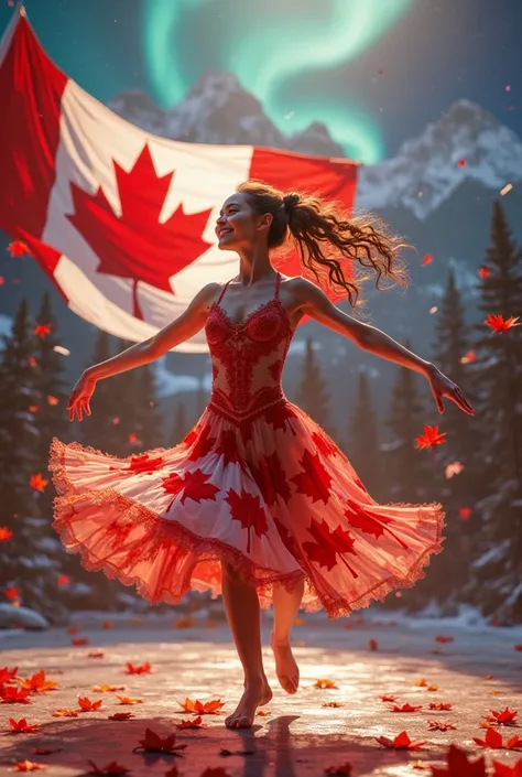 A girl with dance with Canada
