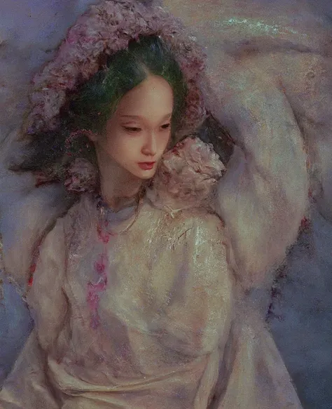 Painting of a sleeping woman with a dragon on her back, the dragon girl portrait, dragon girl, a beautiful art illustration, Loi...