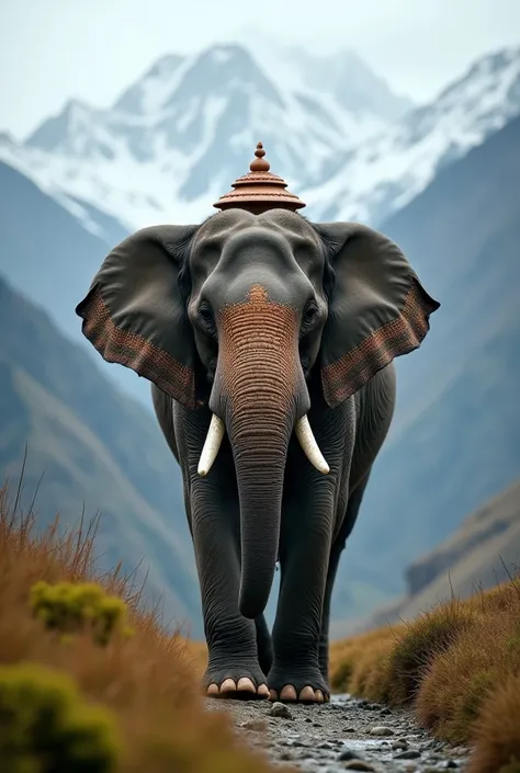 An elephant went to Kedarnath. Vlog Doing Make a photo of it.