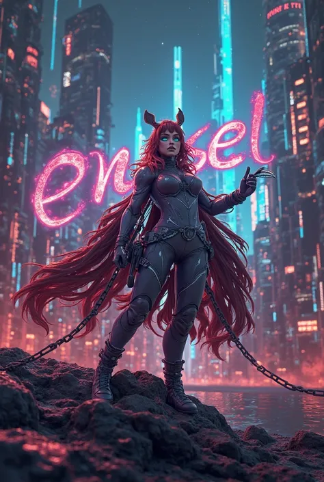 Teks 3d name " engsel st17" with cool letters and car legend hero Rafaela character background