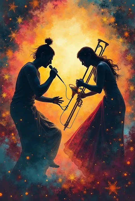 The text "TANPURA TROMBONE" poster 