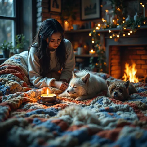 A long-haired “pajama party” quilt、A night surrounded by hot cocoa and soft whispers,is the most reassuring healing time Mustang...