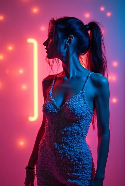 I now want a brightly colored picture that expresses summer and fun. The name of the song on Danse is abstract neon fun and summ...