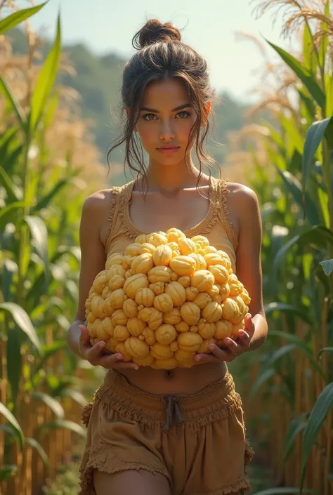 One day, she finds a very large grain that is too big to carry.