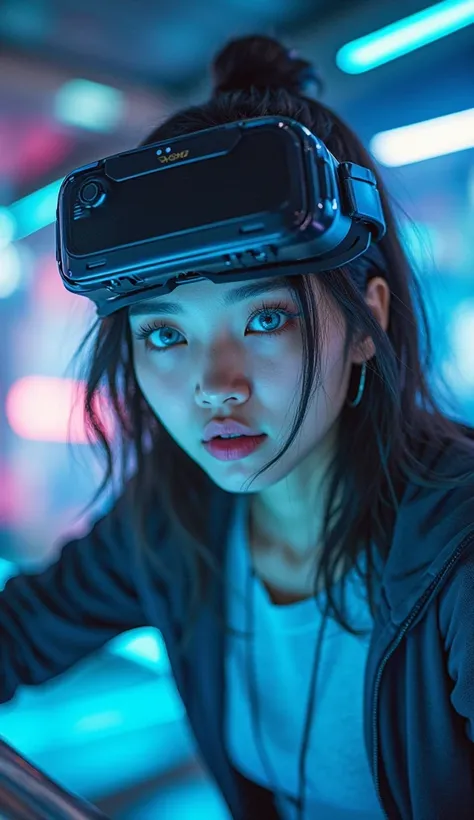 OUTFIT THEME: FUTURISTIC GAMING CHIC. SLEEK ACTIVEWEAR, TECH ACCESSORIES, MODERN COMFORT
ENVIRONMENT THEME: HIGH-TECH VR GAMING ...