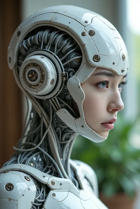 セラミックrobot, Intricate 3d rendering of highly detailed beautiful ceramic silhouette female robot face, robot, robot part, 150mm, ...