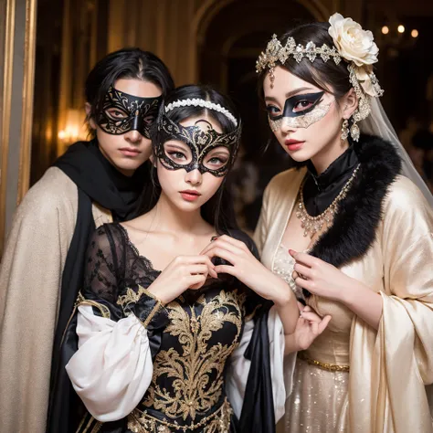 Masquerade, beautiful nobles