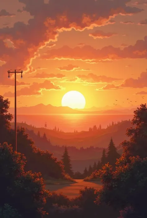 The sun goes down.
