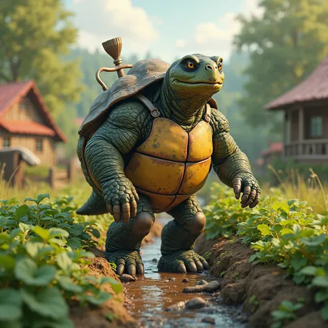 Humanoid farm turtle