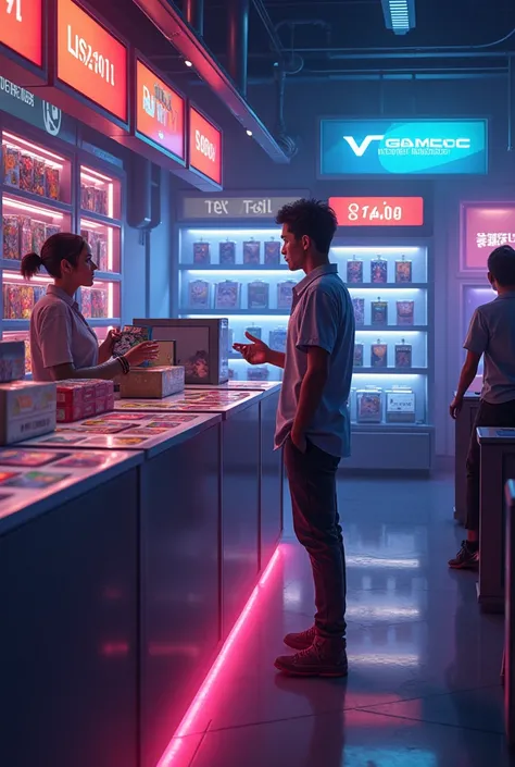 Video of buying game cards from the Victory Technology store