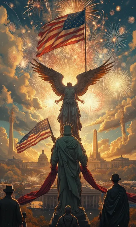 the most patriotic image ever created , usa, Independence Day, highly detailed, masterpiece,