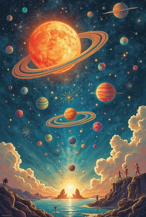 An own theory that shows the origin of the solar system inspired by the Big Bang, Open Universe, Steady State and Creation theor...
