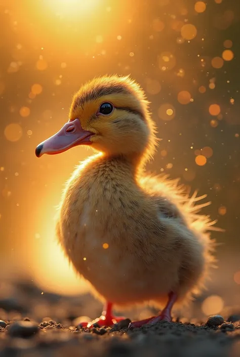 A mesmerizing close-up portrait of a gorgeous little bird illuminated by the soft, golden light of a tranquil morning, with vibr...