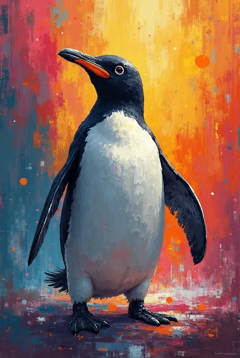 Penguin painting color