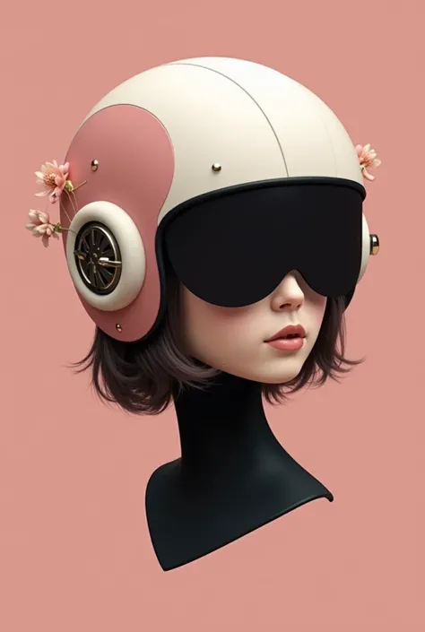 3 designs to decorate helmet pink cream with black