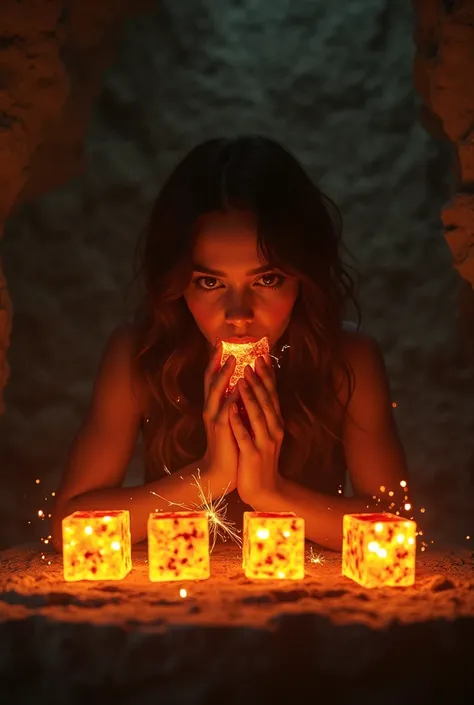 a realistic Perfect — let’s build a full cinematic short script where a girl eats lava blocks and speaks during the scene, with ...