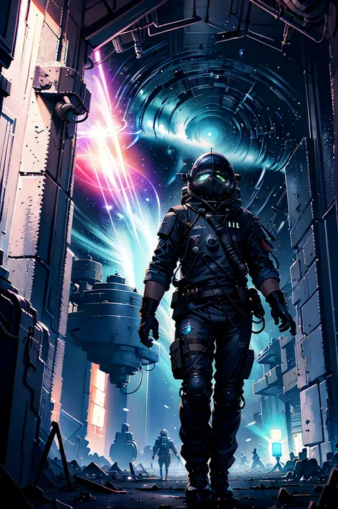Ultra detailed illustration of&#39;an astronaut lost in a magical world of wonders, brillant, tranquil environment, of incredibl...