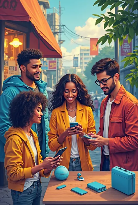 mobile accessories poster for outside shop