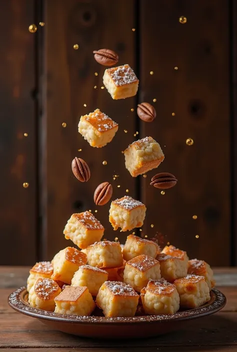 design a professional Instagram post for me in which it shows a collection of traditional handmade Moroccan desserts (such as Sa...