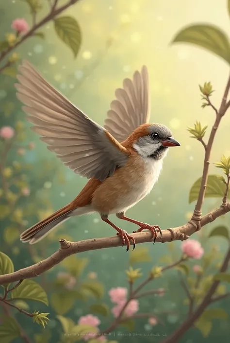 Draw a sparrow 
