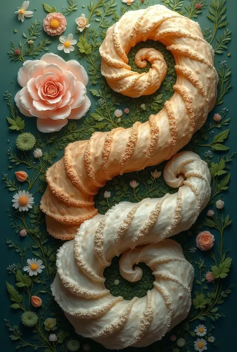 drawing of How spirals relate to growth and organization in nature