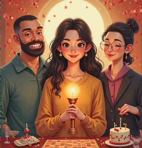 to generate a poster for my sister-in-law's birthday, Her name is Pao, she really likes board games and spending time with her f...