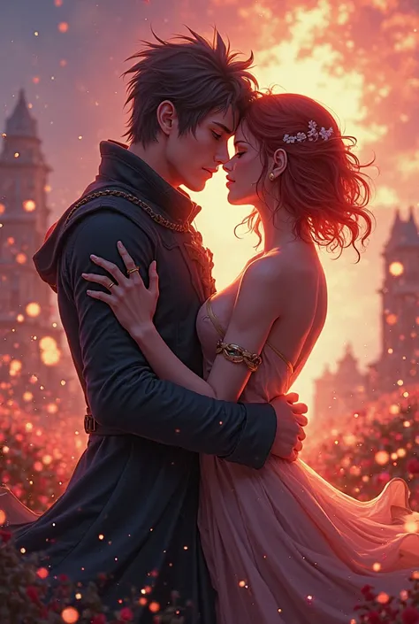 Free Fire character Shirou and Ignis kissing each other on the lips 