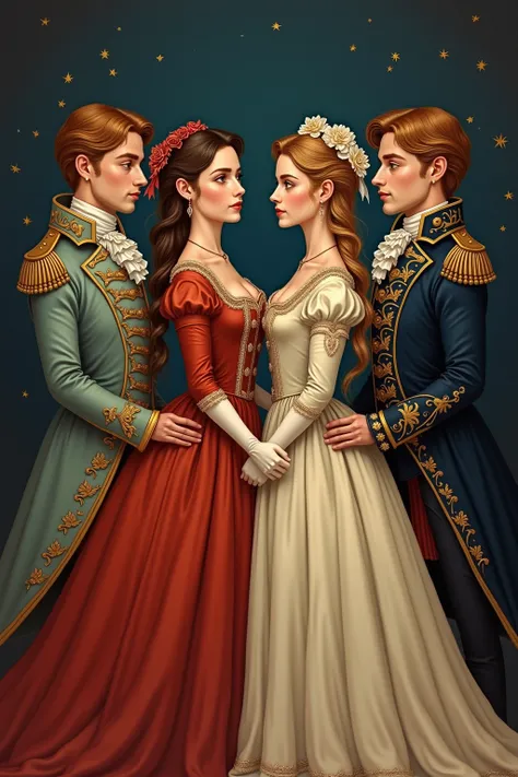 Marquises, Marchionesses, Viscounts and Viscountesses on Star Base 12 group very attractive Regency Aristocrats couples differen...
