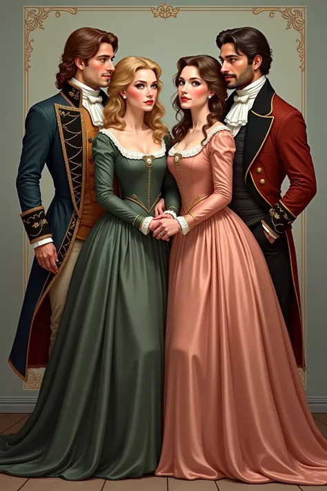 COVER ART WORK FOR THE Marquises, Marchionesses, Viscounts and Viscountesses on Star Base 12 Group Very attractive Regency Arist...