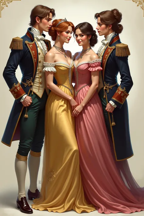 COVER ART WORK FOR THE Marquises, Marchionesses, Viscounts and Viscountesses on Star Base 12 Group Very attractive Regency Arist...