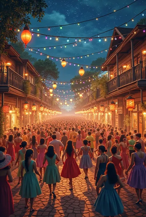 Create a written animated photo "Festa do Misterio" On the subject of Festa Junina
