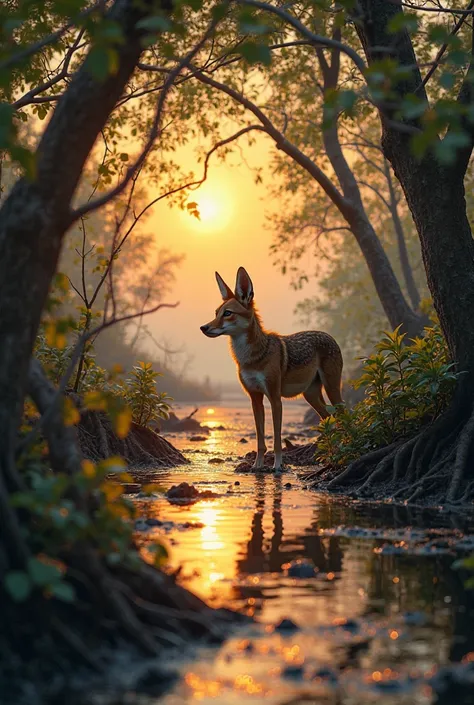 A Mangrove Adventure

As the sun dipped low on the horizon, casting a warm, golden glow over the tangled roots and lush greenery...