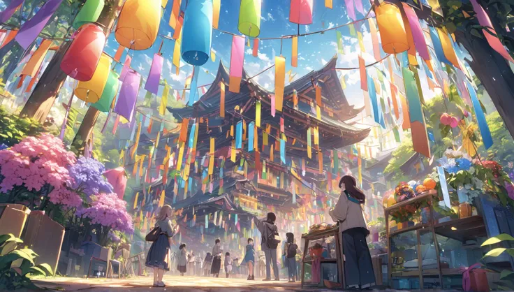 Wish　prayer　howling　tanabata　magic　Scenery　unmanned